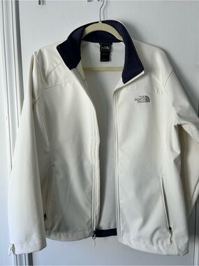 The North Face Women's White Jacket with Navy Trim